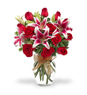 Bouquet di rose e lilium